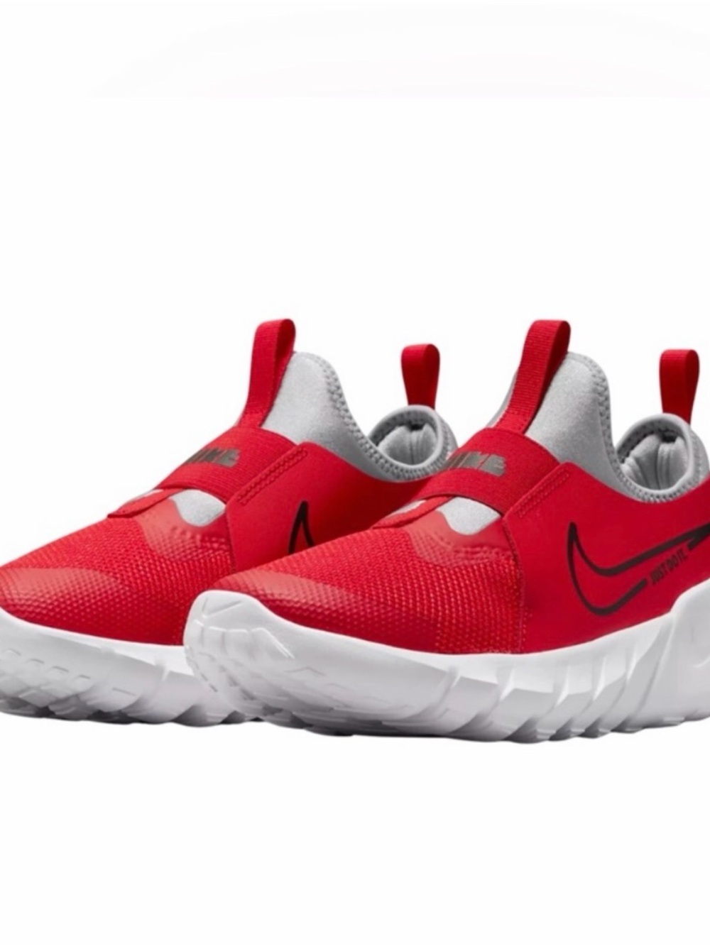 Nike Kids youth 7 Red Slip-On with Black Swoosh Flex Runner 2 -EUC